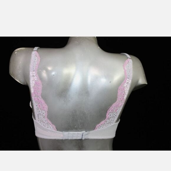 VICTORIA'S SECRET DREAM ANGEL PADDED PLUNGE LACE LAVENDAR GRAY 32D - Picture 4 of 9